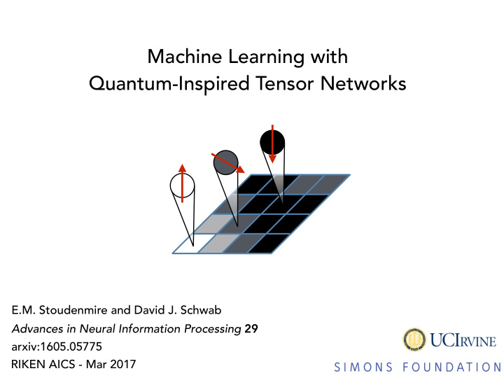 machine learning with quantum inspired tensor networks
