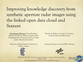Improving knowledge discovery from  synthetic aperture radar images using  the linked open data