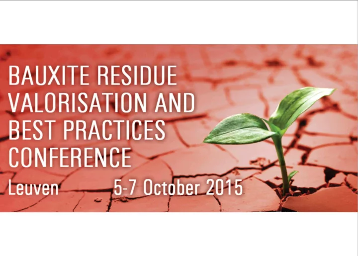bauxite residue safety disposal and friendly