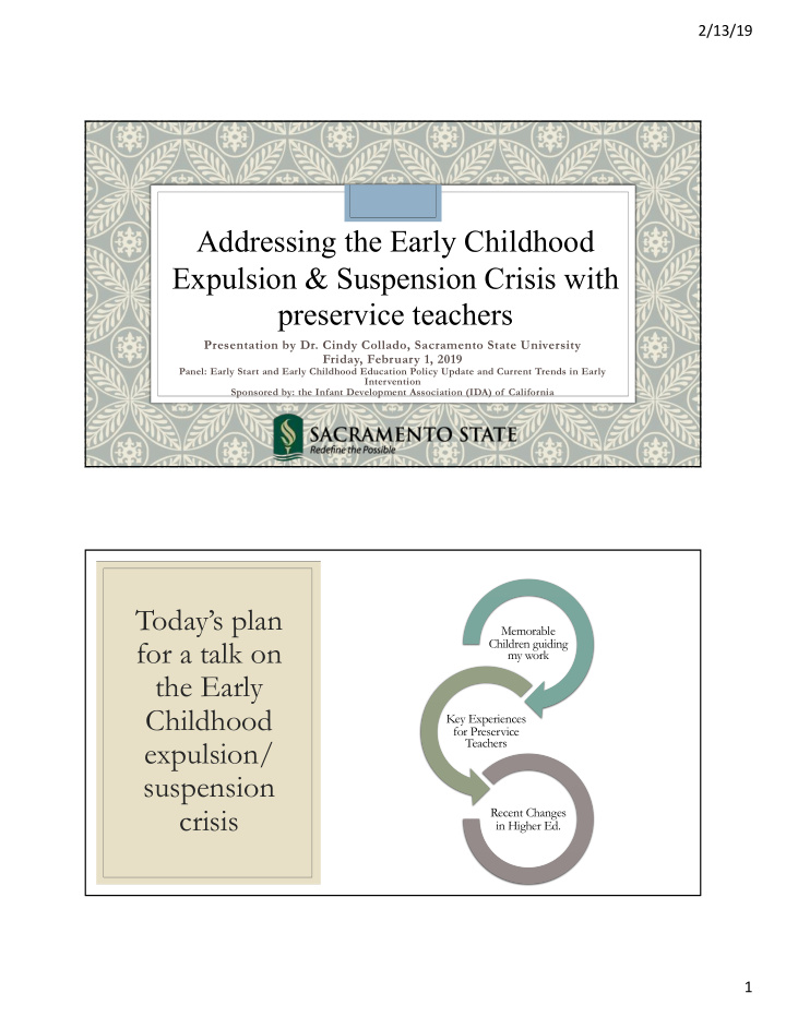 addressing the early childhood expulsion amp suspension