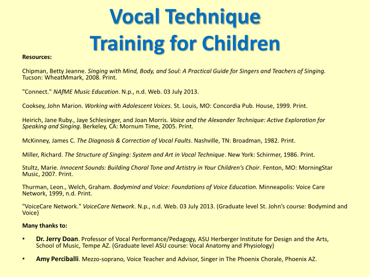 vocal technique training for children