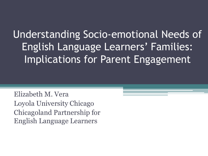 understanding socio emotional needs of