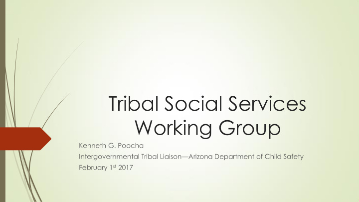 tribal social services