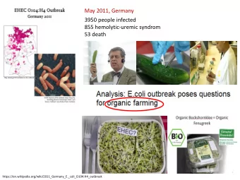 3950 people infected  855 hemolytic-uremic syndrom  53 death