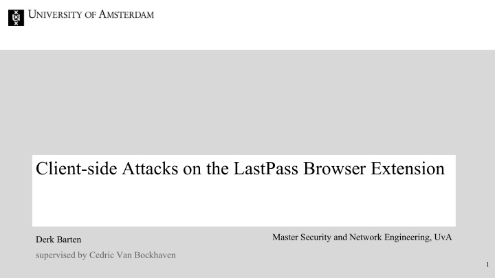 client side attacks on the lastpass browser extension