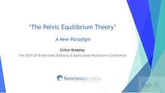 The Pelvic Equilibrium Theory  A New Paradigm  Clifton Bradeley  The IOCP 2018 National