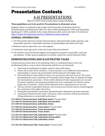 PUBLIC SPEECHES  A public speech can be informational or persuasive. No visual aids may be used.