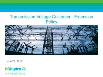 Policy  June 28, 2016  AGENDA  Overview of Existing Tariffs  Revised / New Tariffs