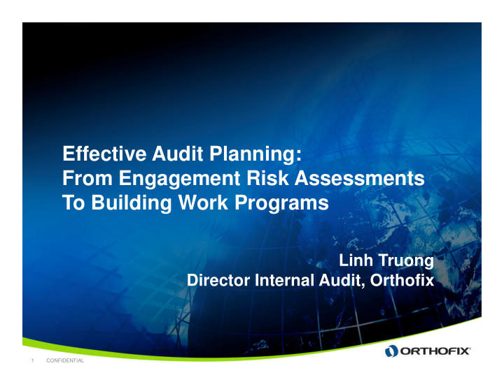 effective audit planning from engagement risk assessments