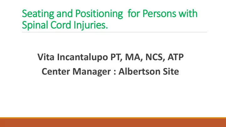 spinal cord injuries