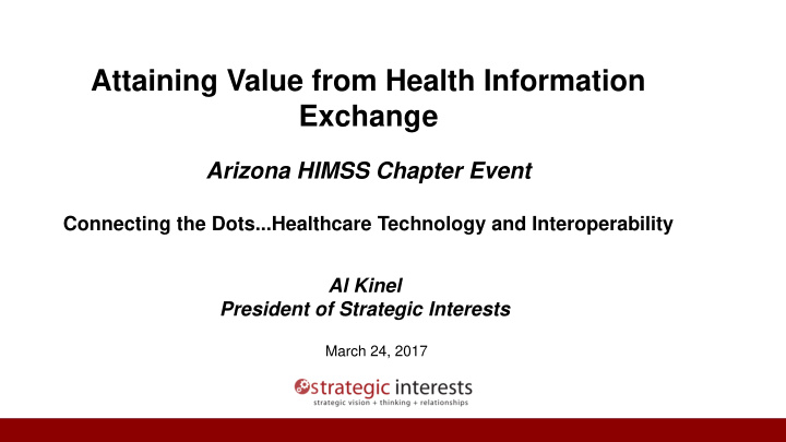 attaining value from health information exchange