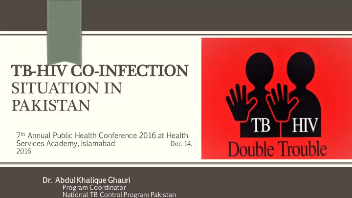 tb tb hi hiv v co co infe fecti tion