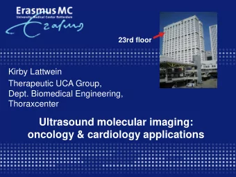 Ultrasound molecular imaging:  oncology &amp; cardiology applications  Medical ultrasound