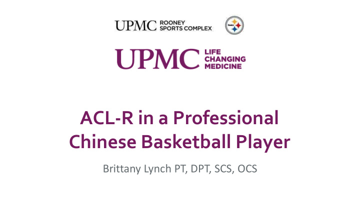 acl r in a professional chinese basketball player