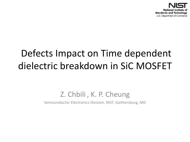 defects impact on time dependent dielectric breakdown in