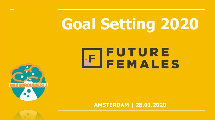goal setting 2020