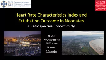 Heart Rate Characteristics Index and  Extubation Outcome in Neonates  A Retrospective Cohort Study
