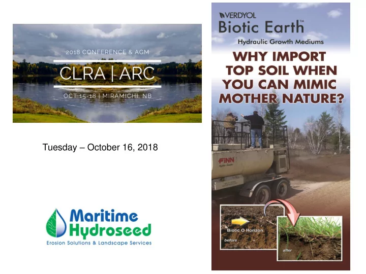 tuesday october 16 2018 the goal how are we vegetating now
