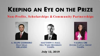 A. Felipe Guerrero  Shareholder / Attorney at Law  407-428-5165  fguerrero@deanmead.com  Dean,