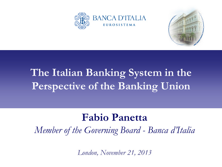 the italian banking system in the perspective of the