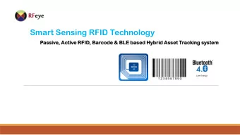 Smart Sensing RFID Technology  Passi  sive, Activ  ive  e RFID,  , Barcode  code &amp; BLE based