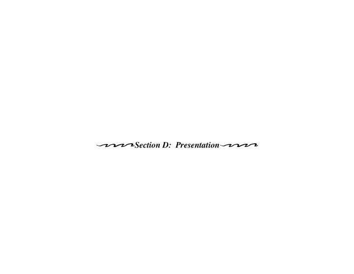 section d presentation