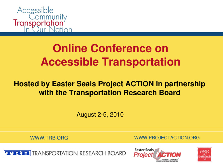online conference on accessible transportation