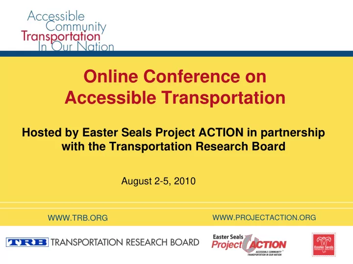online conference on accessible transportation