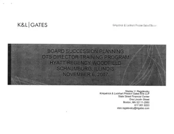 Board succession planning is a difficult issue for boards to addres s  Only 1/3 of Fortune