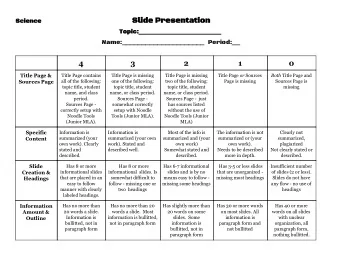 Slide Presentation  Science Topic:_____________________  Name:_____________________