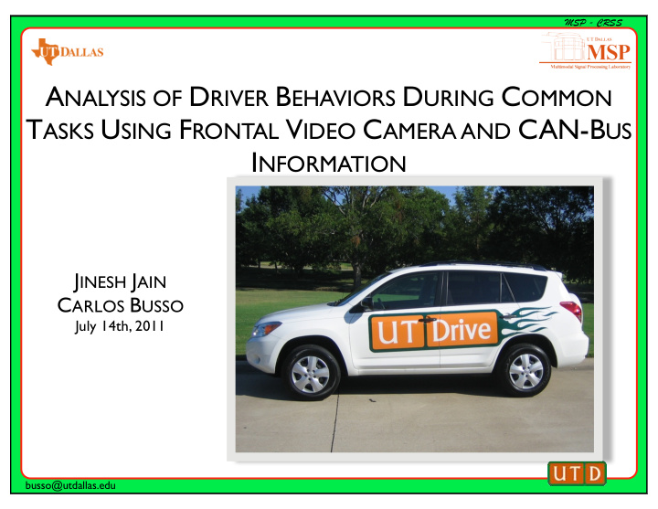 long term goal monitoring driver behavior