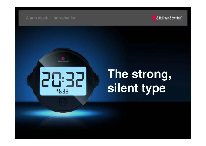 the strong silent type