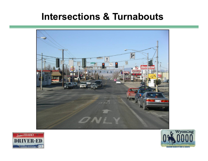 intersections amp turnabouts
