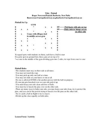 Title:  Pinball  Roger Norcross/Patrick Barberio, New Paltz