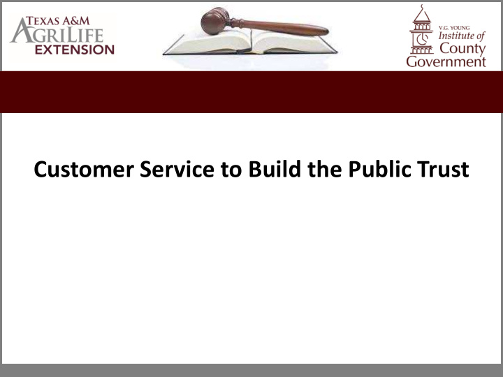 customer service to build the public trust disclaimer