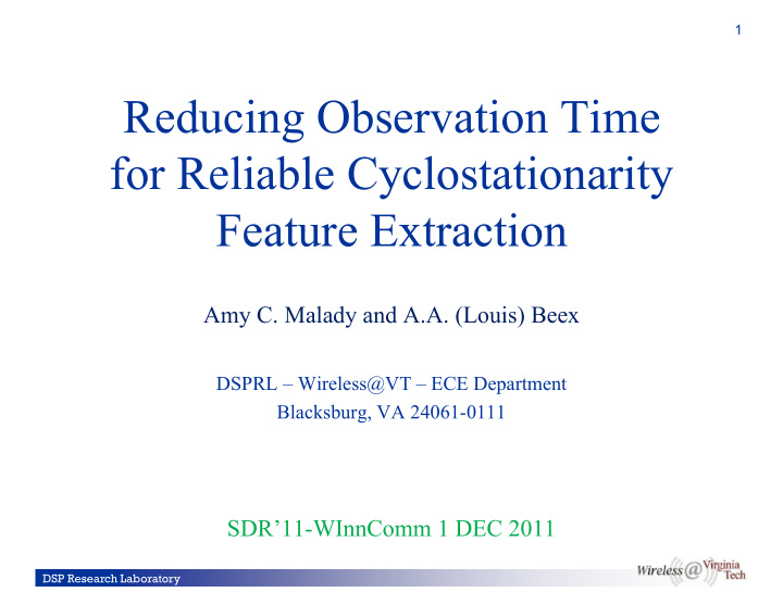 reducing observation time f for reliable