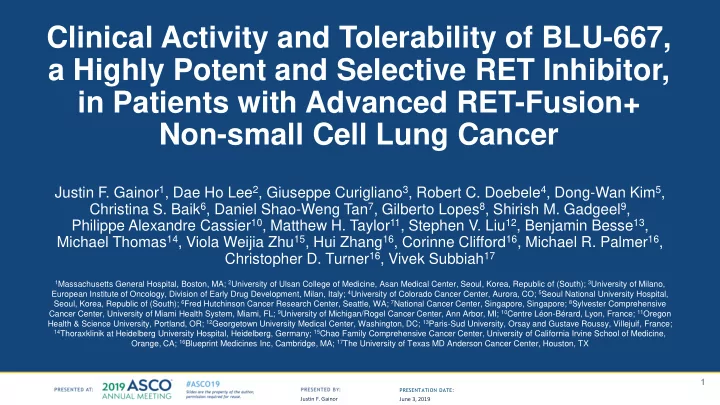 a highly potent and selective ret inhibitor