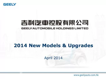 2014 New Models &amp; Upgrades  April 2014  Existing Product Lines  2  2014 New Product Plan