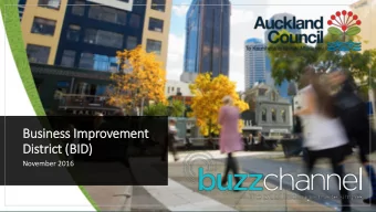 Business Im  Improvement  Dis  istrict (B  (BID)  November 2016  Background In  Information