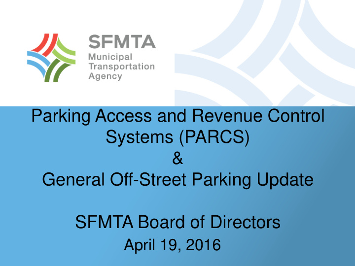 parking access and revenue control systems parcs amp