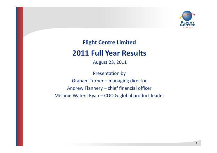 2011 full year results