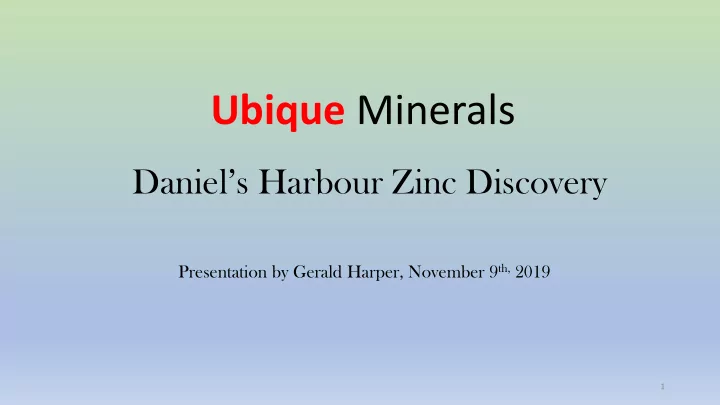 ubique minerals