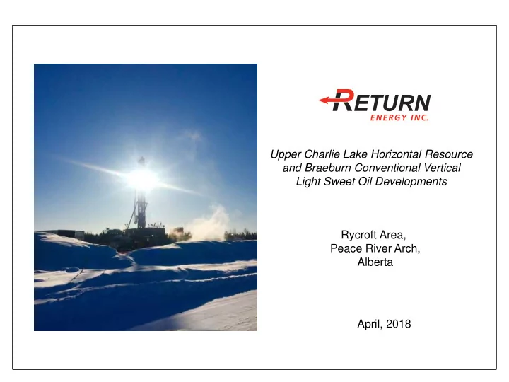 upper charlie lake horizontal resource and braeburn