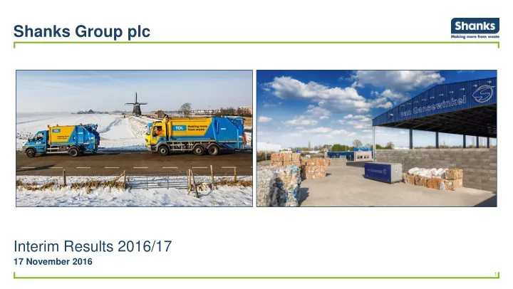 shanks group plc