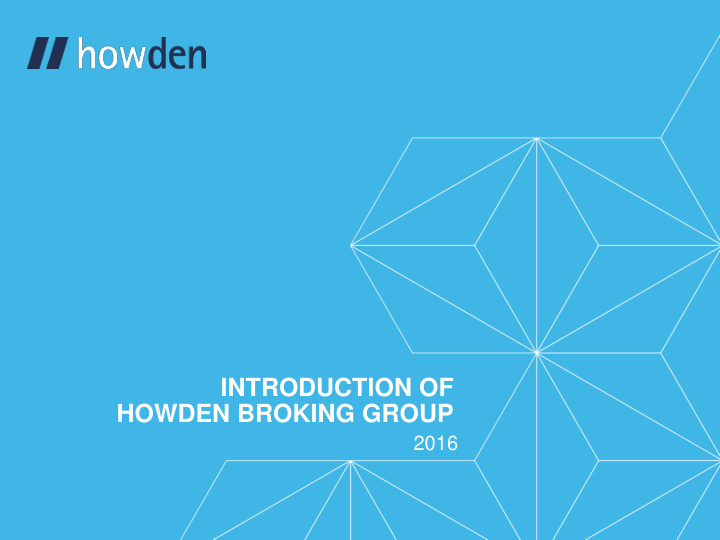introduction of howden broking group