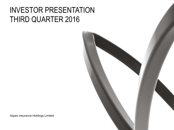 investor presentation third quarter 2016