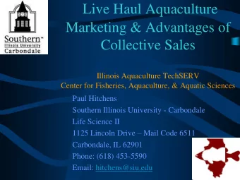 What is Aquaculture?  Aquaculture is the production of aquatic animals and plants  under controlled