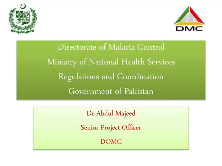 ministry of national health services