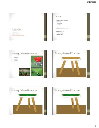 Lawns  Cultivation and inter-seeding  Management of  Alec Kowalewski  False dandelion