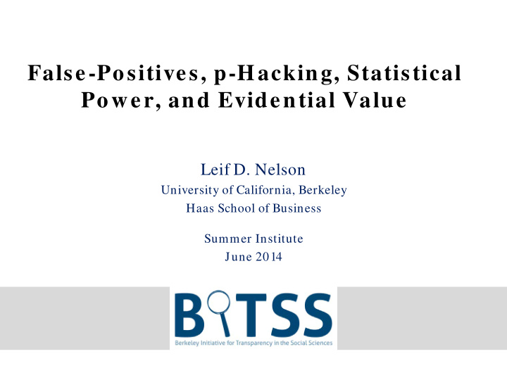 false positives p hacking statistical power and
